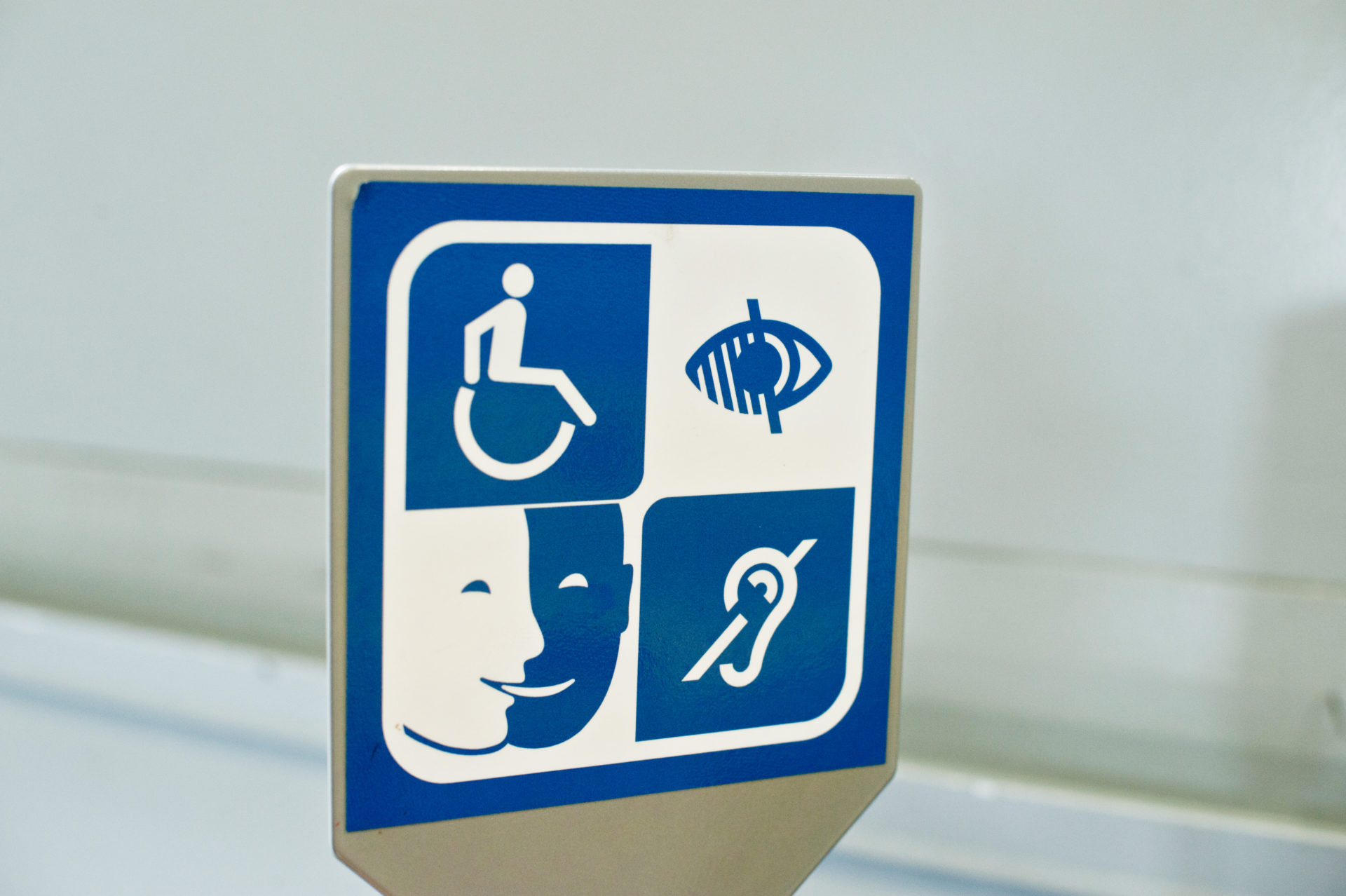 Information Sign For The Impaired - Disabled, Blind, Dumb/Mute Deaf etc